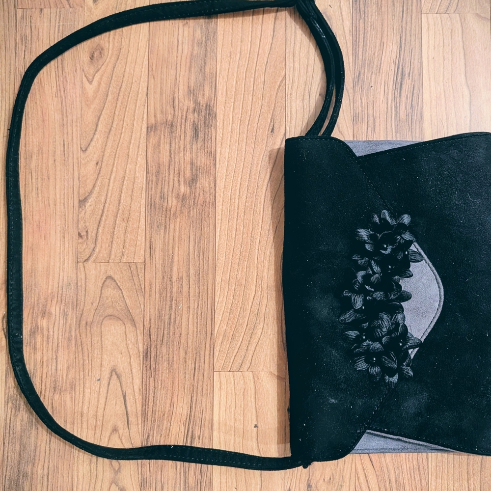 Elegant Black Floral Women's Bag